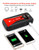 Black/Red - Portable Emergency battery booster Emergency 1500A Peak jump starter 15800mAh battery charger.