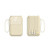 White - 10000mAh Power Bank With a Built-in Mirror and 3 USB Cable.