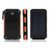 Orange - 10000mAh Solar Power Bank w/Dual Bright Flashlights & Portable Compass