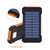 Orange - 10000mAh Drop-Resistant Solar Charging Bank w/Flashlight
