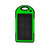 Green - Quickship 4000mAh Portable Solar Power Bank - FCC/Prop 65/RoHS/UL Compliant