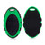 Black/Green - Water-Proof Mobile Energy Battery 5000mAh Solar Power Bank w/LED Flashlight