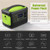Black/Green - 600W/153600mAh/110V Portable Camping Power Station
