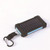 Blue - 10000mAh Drop-Resistant Solar Power Bank w/Flashlight