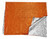 83"x 51" Orange Heavy Duty Emergency Aluminized Blanket, Tear Resistant