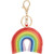 Rainbow Leather Keychain