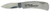 Brushed stainless steel pocket knife with lock back