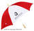 2 Tone Golf Umbrella - Red/ White (58" Arc)