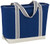 Atlantic Stripe 20oz Cotton Zippered Boat Tote