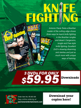 Knife Fighting Testa Box Set 3 DVDs - Digital download