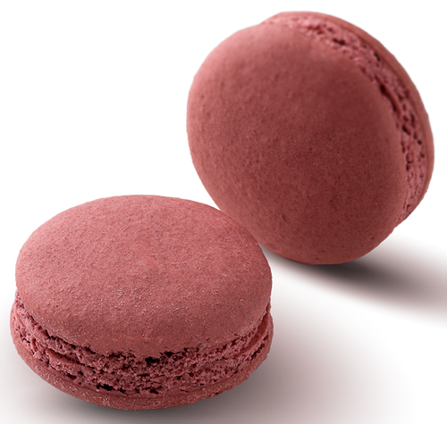 PASSION FRUIT MACARON Passion fruit infused milk chocolate ganache in a hand made gluten free macaron shell