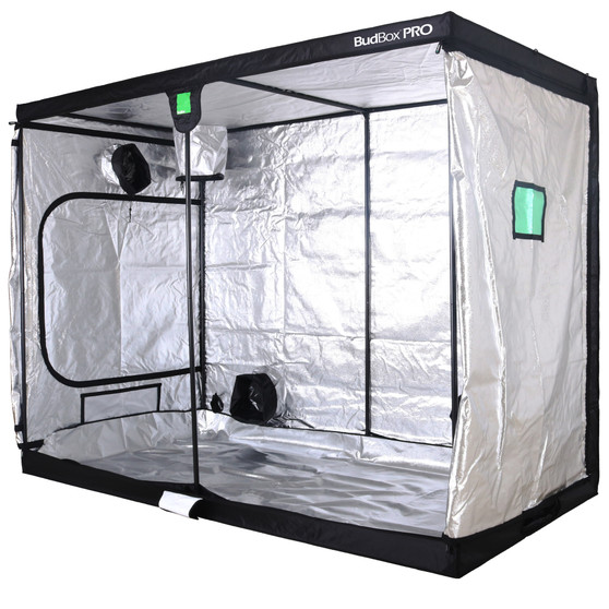 BudBox Grow Tents have been, and remain, the most trusted name in the indoor grow tent market since its inception 15 years ago! They’ve been in the industry for over 15 years for a reason! BudBox continues to manufacture and supply high quality, tried, tested & trusted grow tents to both the professional & hobbyist grower.

As concept developers, Bud Box Grow Tents has continued to upgrade, improve and re-style Bud Box Grow Tents in line with the feedback they have received from customers and in line with their philosophy to constantly strive for perfection. The Bud Box Pro Grow Tents range combines and amalgamates all the very best ideas, concepts & raw materials into one fantastic, strong, light proof growing environment.

Maintaining a proper growing environment is crucial for a successful, high-yielding grow. Indoor growing tents provide a convenient way to isolate your growing area so you can maintain proper temperature, humidity, light and odor containment while keeping out dust and insects. BudBox grow tents are the newest, highest-quality, sturdiest tents we've used- and over many years of indoor growing, we've tried them all! Featuring the first white interior we have seen, easy assembly, easy access, sturdy frames to hold lights, filters and fans, the BudBox tents are the best way to create a self-contained environment for your indoor garden and maximize yields. A gorilla could hang from these grow tents!

- Strongest tent available
- Award winning grow tents
- Strong, black powder-coated frames 25mm tempered rolled steel
- All metal push & click corner connectors
- Large access doors / Inspection windows
- Military grade zippers
- Green viewing window
- Double stitched seams
- Uplift irrigation bar
- Double cuff vents
- 20% oversized vents
- Screamed passive vents
- Water proof drip tray
- Roof hanging bars
- Silicon pads for roof bars
- Clips to hold main door open
- Hanging straps provides
- Canvas completely unzips
- Huge range of sizes
- Inspection doors – (from XL up)
- Ground level irrigation ports – (from XL up)
