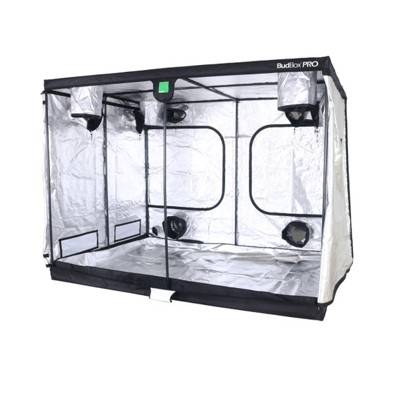 BudBox Grow Tents have been, and remain, the most trusted name in the indoor grow tent market since its inception 15 years ago! They’ve been in the industry for over 15 years for a reason! BudBox continues to manufacture and supply high quality, tried, tested & trusted grow tents to both the professional & hobbyist grower.

As concept developers, Bud Box Grow Tents has continued to upgrade, improve and re-style Bud Box Grow Tents in line with the feedback they have received from customers and in line with their philosophy to constantly strive for perfection. The Bud Box Pro Grow Tents range combines and amalgamates all the very best ideas, concepts & raw materials into one fantastic, strong, light proof growing environment.

Maintaining a proper growing environment is crucial for a successful, high-yielding grow. Indoor growing tents provide a convenient way to isolate your growing area so you can maintain proper temperature, humidity, light and odor containment while keeping out dust and insects. BudBox grow tents are the newest, highest-quality, sturdiest tents we've used- and over many years of indoor growing, we've tried them all! Featuring the first white interior we have seen, easy assembly, easy access, sturdy frames to hold lights, filters and fans, the BudBox tents are the best way to create a self-contained environment for your indoor garden and maximize yields. A gorilla could hang from these grow tents!

- Strongest tent available
- Award winning grow tents
- Strong, black powder-coated frames 25mm tempered rolled steel
- All metal push & click corner connectors
- Large access doors / Inspection windows
- Military grade zippers
- Green viewing window
- Double stitched seams
- Uplift irrigation bar
- Double cuff vents
- 20% oversized vents
- Screamed passive vents
- Water proof drip tray
- Roof hanging bars
- Silicon pads for roof bars
- Clips to hold main door open
- Hanging straps provides
- Canvas completely unzips
- Huge range of sizes
- Inspection doors – (from XL up)
- Ground level irrigation ports – (from XL up)
Look no further for your grow tent than BudBox. BudBox is the most trusted name in the indoor grow tent market in the UK and one of the most trusted brands in the entire world. They have been making grow tents for 15 years for a reason! Grow with Bud Box today!
