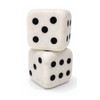 Dados Marmol Deco White Marble Dice - Set of 2