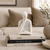 Pensadoro White Marble Thinker