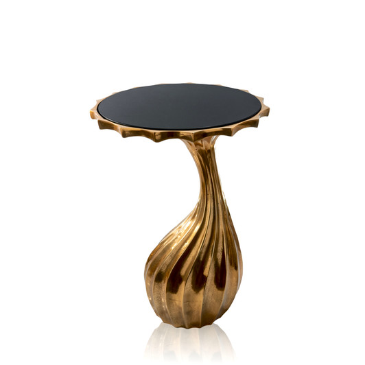 Tulipan Gold with Black Granite End Table