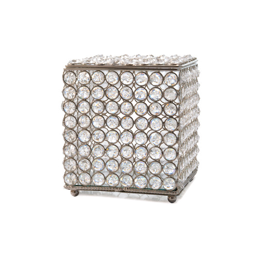 Tejido Silver Cristal Tissue Box Holder