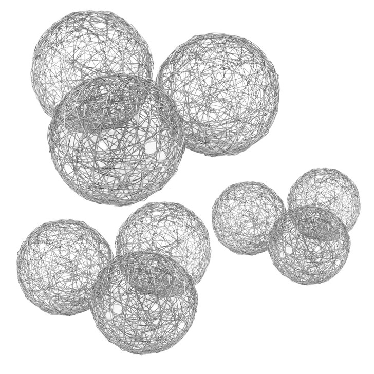 Guita Silver Wire Spheres/4"D - Box of 3