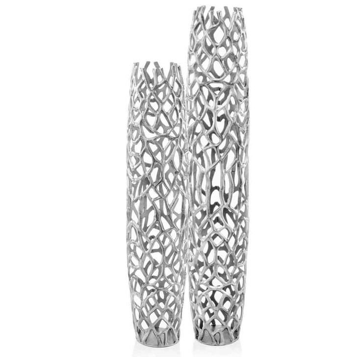 Rama Silver XXL Twigs Barrel Floor Vase