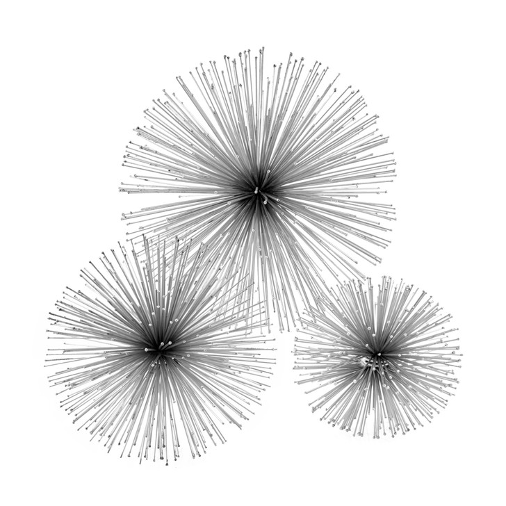 Erizo Spiked Large Silver Sphere