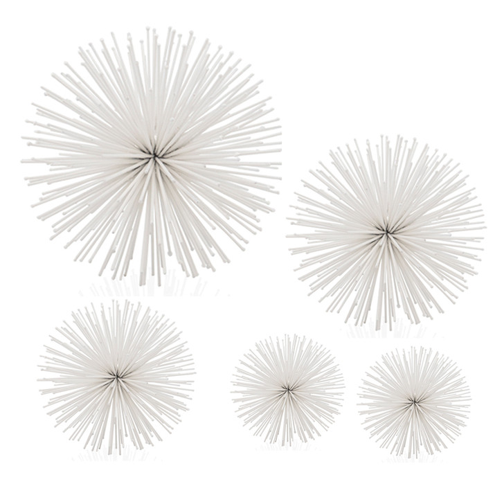 Erizo Urchin X-Small White Sphere - Set of 2