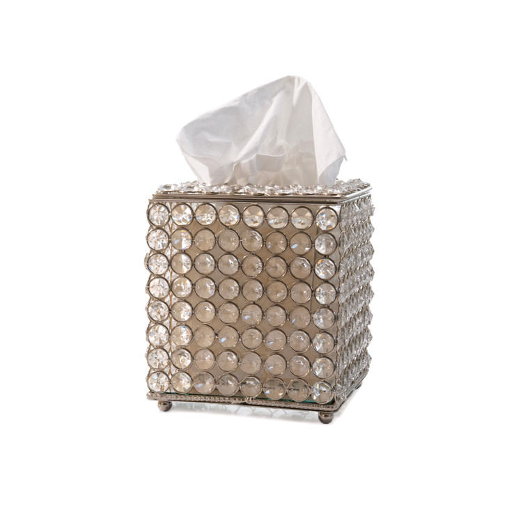 Tejido Silver Cristal Tissue Box Holder