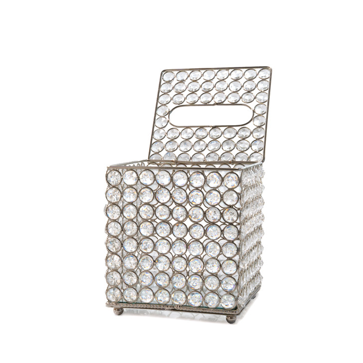 Tejido Silver Cristal Tissue Box Holder