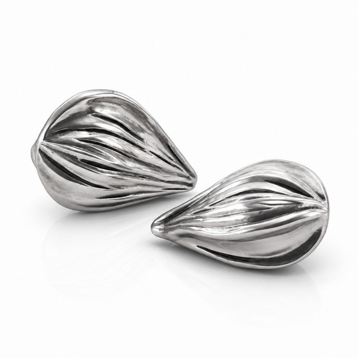 Nipa Pod Silver Object - Set of 2