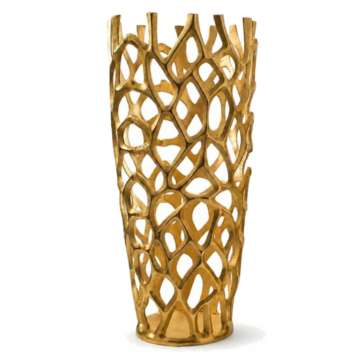 Rama Twigs Barrel Large Table Vase - Gold
