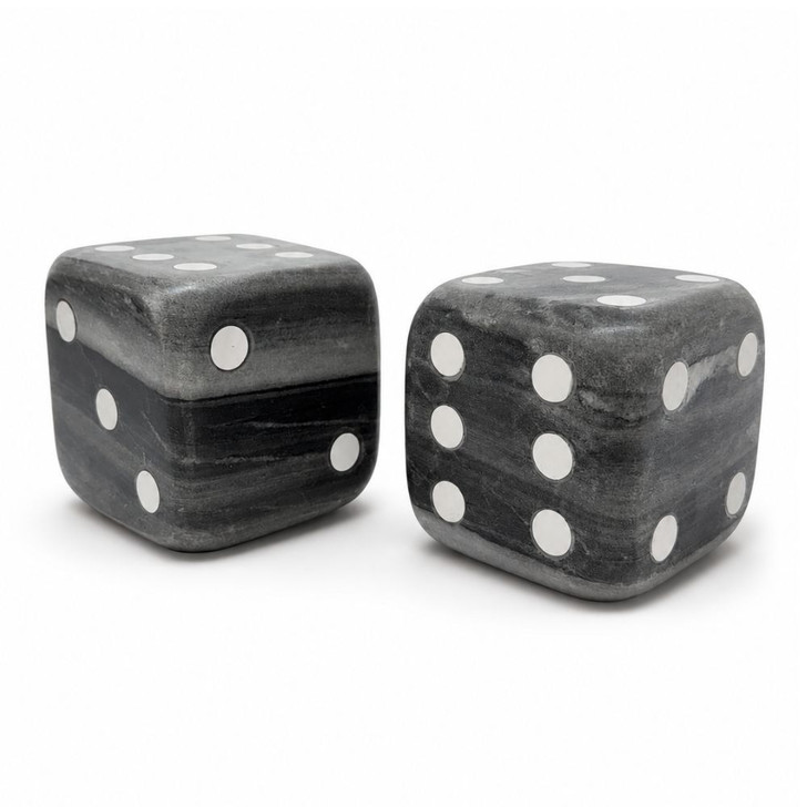 Dados Marmol Deco Black Marble Dice - Set of 2