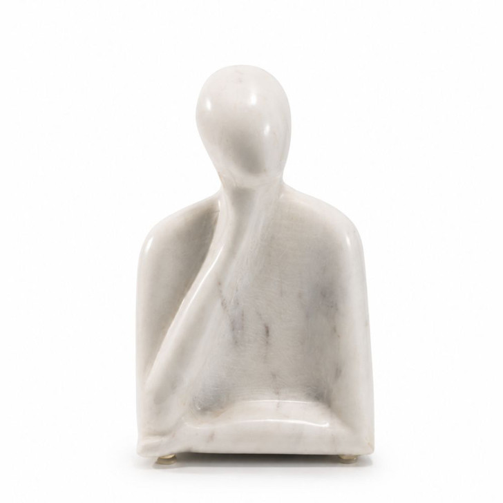 Pensadoro White Marble Thinker