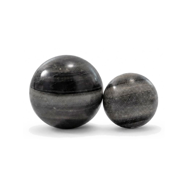 Bola Marmol 4" Storm Marble Sphere - Set of 2