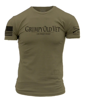 Grumpy Old Vets Do what they Please!
Made by our friends at Gruntstyle
100% Combed Ring-Spun Cotton
Ultra-comfortable and soft for all-day comfort
Tagless, itch-free design
Ribbed Collar that won't lose its shape
Double Needle Stitching for Durability
Machine Wash Cold
Tumble Dry Low