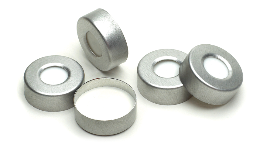 5183-4477 - Hdspc Al cr. cap,PTFE/Si,20mm,100PK - Chrom Tech, Inc.