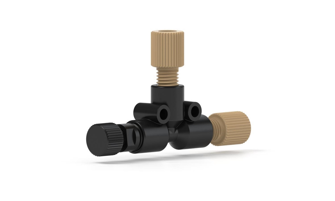 P-445 - Micro Metering Valve Assembly 1/4-28 - 1/16in - Chrom Tech