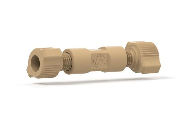 cbpジョイント80% P-706 - Union Assembly 1/4-28 coned - 1/8in PEEK .050 - Chrom Tech