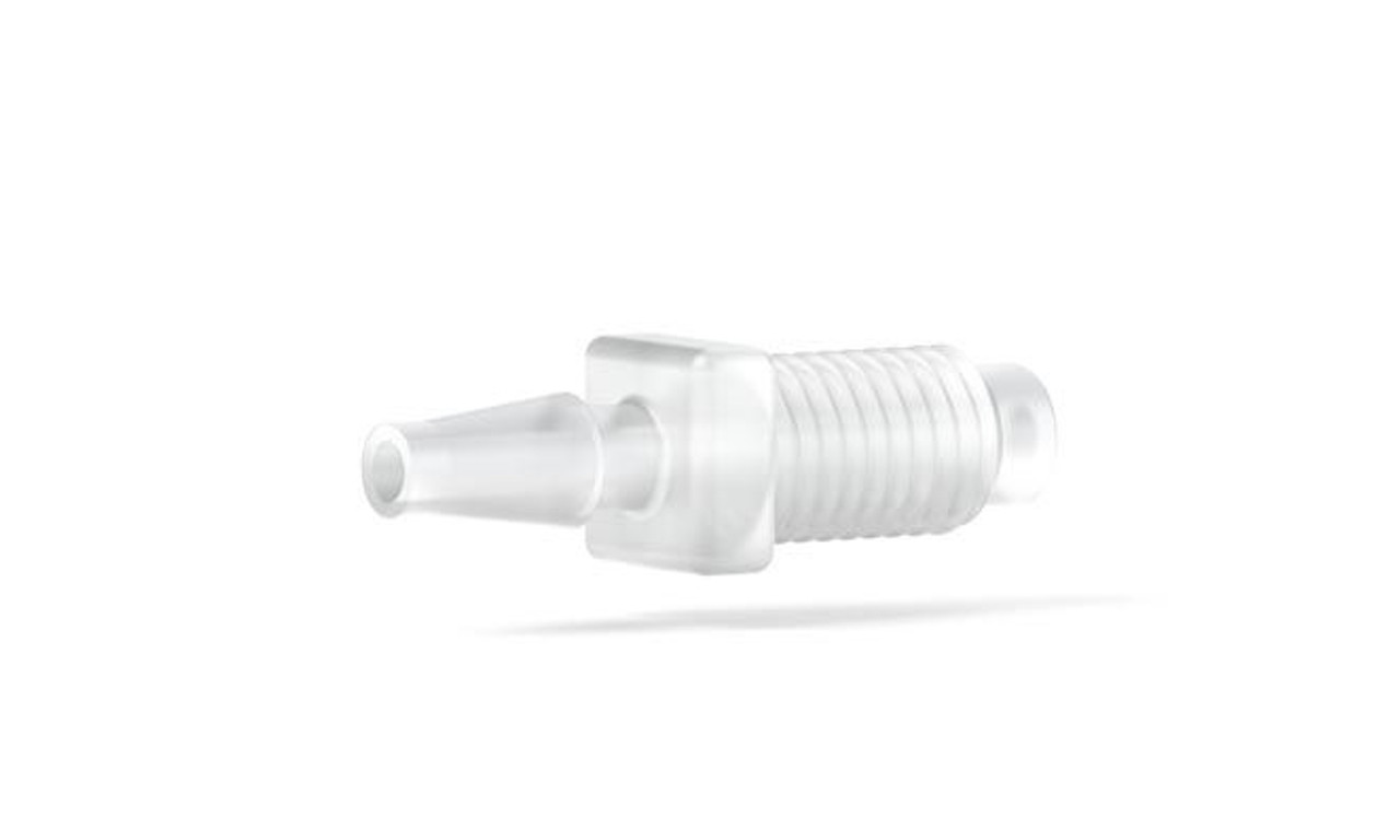 P-646 - Adapter 1/16in Barb x 1/4-28 Male Tefzel - Chrom