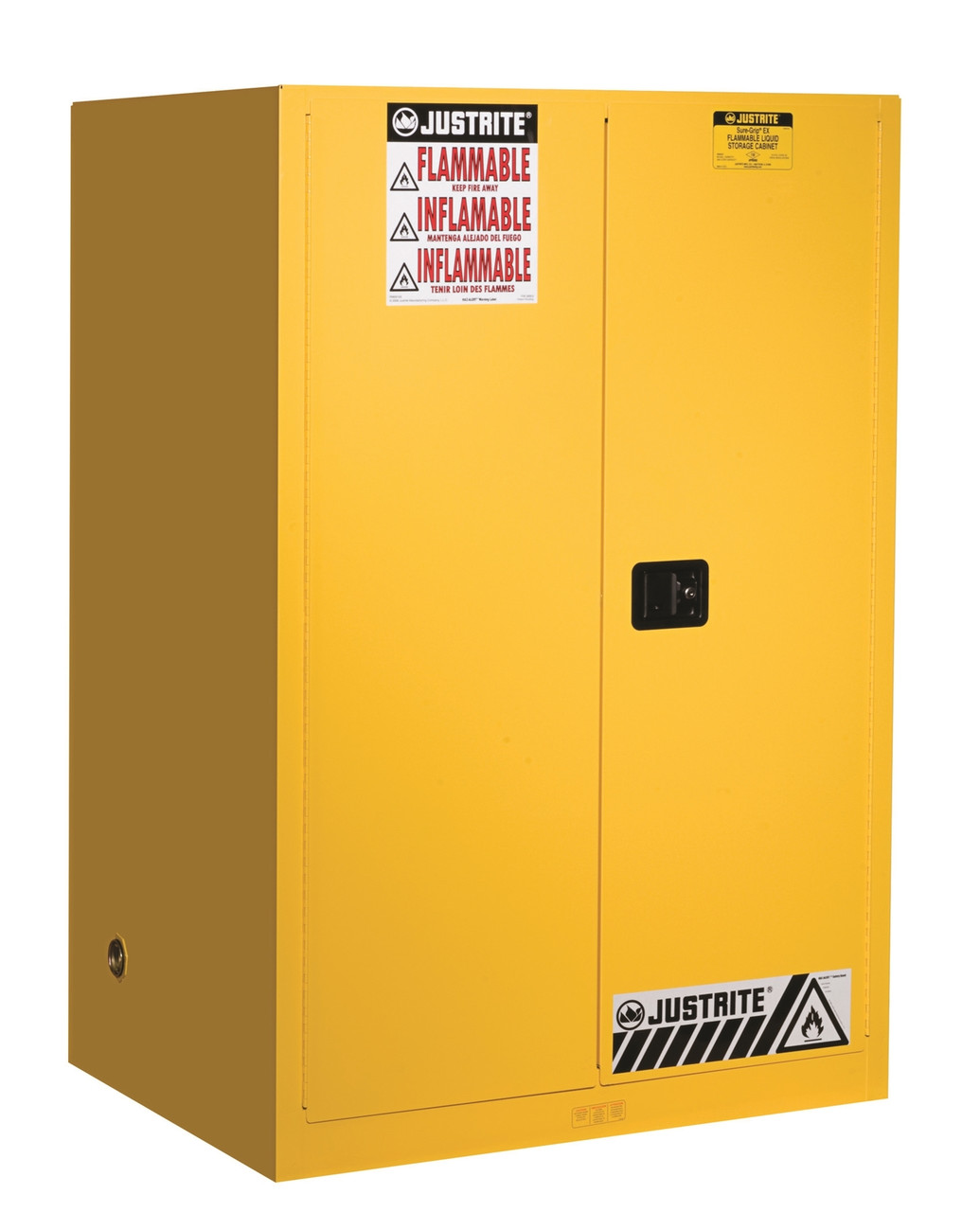 Order Flammable Safety Cabinet 90 Gal, Manual-Close Doors, Yellow