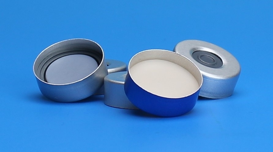 408077 - 20mm Crimp Cap, PTFE/SIL, 100/pk - Chrom Tech, Inc.