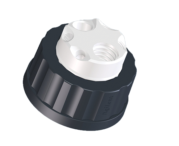 5043-1220 - InfinityLab safe cap GL45 4 ports for waste - Chrom