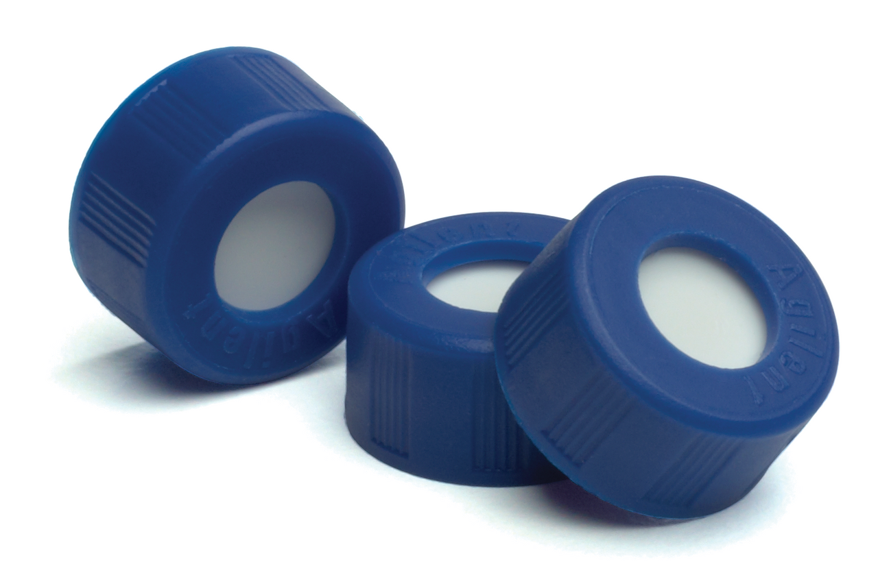 5182-0720 - Caps, screw type, blue 100/PK - Chrom Tech, Inc.