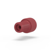 LT-115R - Nut Super Flangeless Short 1/16in PEEK Red