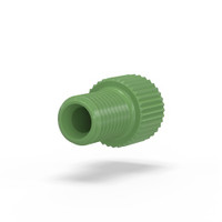P-335G - Flangeless Male Nut 1/8in PEEK Green Short