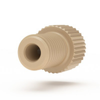 P-235 - Flangeless Male Nut 1/16in PEEK Natural Short P-235 - Flangeless Male Nut 1/16in PEEK Natural Short