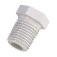 PL-105 - PLUG, 1/4" NPT male, PTFE PTFE PL-105 - PLUG, 1/4" NPT male, PTFE PTFE