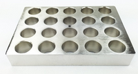 Aluminum block holder for 20 vials Aluminum block holder for 20 vials
