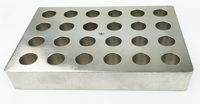 Aluminum block holder for 24 vials Aluminum block holder for 24 vials