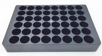 Aluminum block holder for 48 vials Aluminum block holder for 48 vials