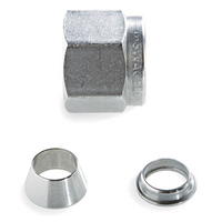 Stainless steel nut and ferrule set Stainless steel nut and ferrule set