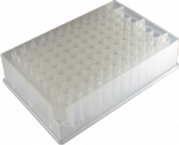 96-0001LP - 96 Round Well Plate, Low Profile, pp, 1 mL, 50/cs
